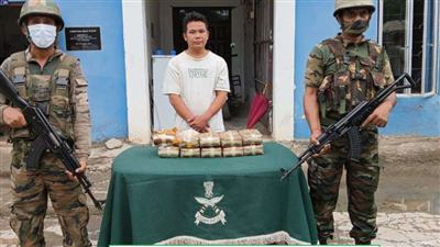मिजोरम में असम राइफल्स ने जब्त की 30 करोड़ रुपये की ड्रग्स, विदेशी नागरिक को पकड़ा