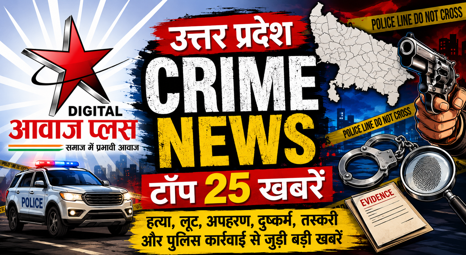 75 जिलों में अपराध की 25 बड़ी खबरें,:हत्या-लूट से लेकर रेप और पुलिस कार्रवाई तक पूरा अपडेट