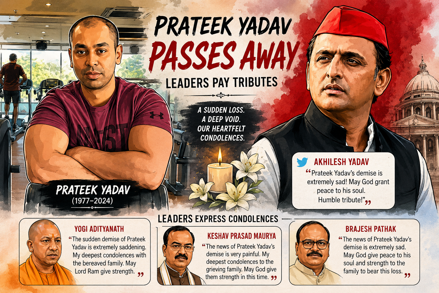 प्रतीक यादव के निधन से सियासत में शोक की लहर, अखिलेश बोले- “बेहद दुखद”